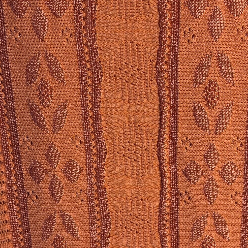 Etcetera XS Orange Knit Sleeveless Dress With Fit & Flare Design - Picture 6 of 11